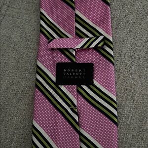 Robert Talbott Pink and Black Striped Tie